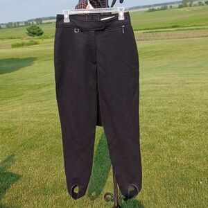FERA INTERNATIONAL BLACK WOOL BLEND SKI SNOW PANTS GREAT CONDITION (10R)